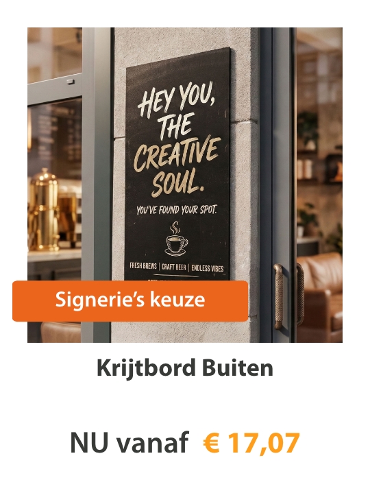 Bekijk Krijtbord Buiten in de aanbieding bij Signerie